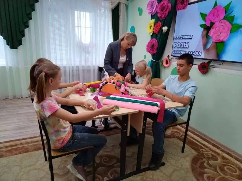 Цветы из гофрированной бумаги